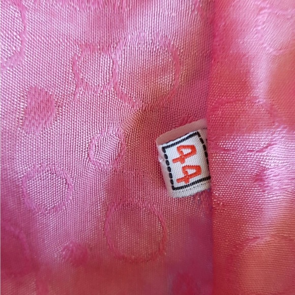 Hand Embroidered Long Cotton Silk Pink and White Dress - Picture 4 of 10